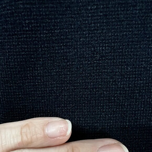 Magaschoni Black White Trim Split Cuff Long Open Cardigan‎ Sz S - Picture 13 of 15